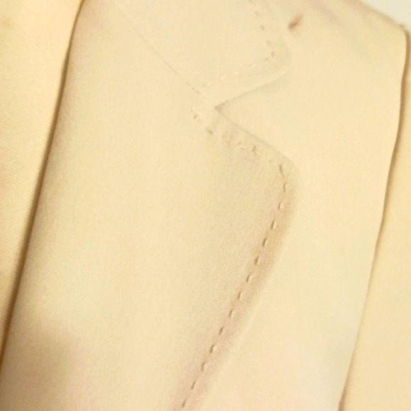 Atelier Blazer Jacket Size 10 Cream Beige Modern Fitted Career Front Pockets - Picture 6 of 16